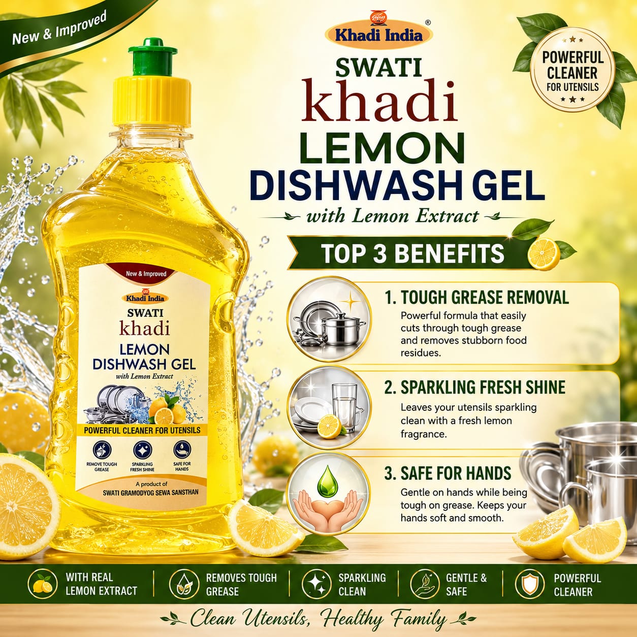 Khadi Lemon Dish Wash